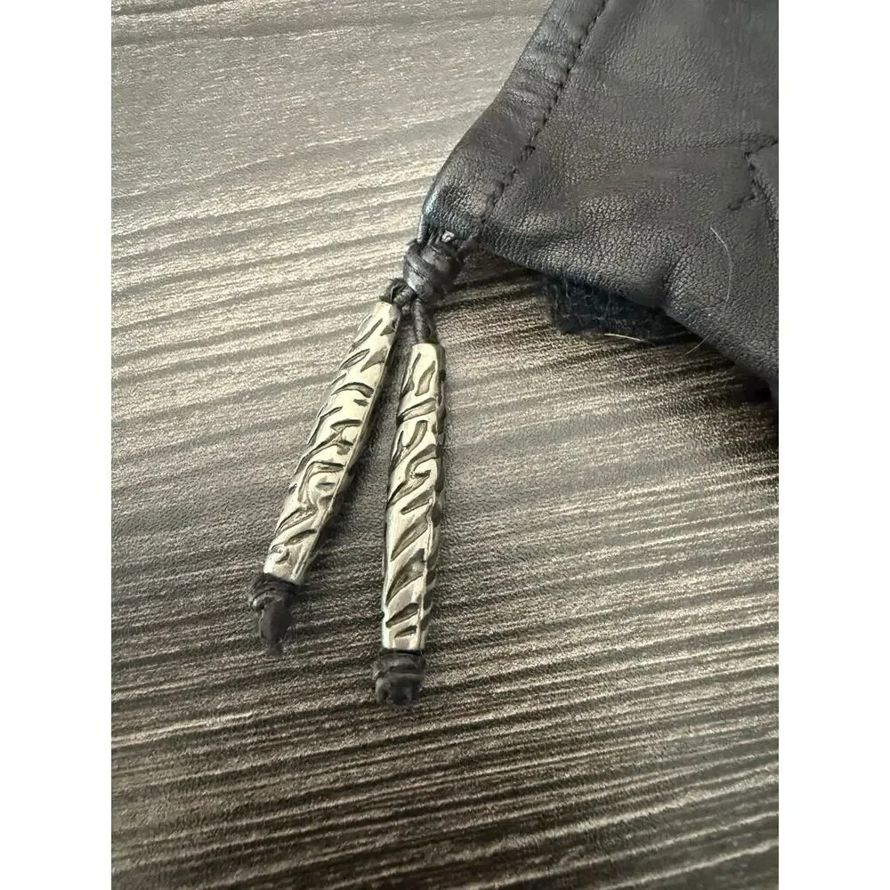 6/$25 Harley Davidson Single Leather Glove (Left Hand) with Charm Animal Print